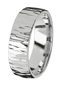 DUETTO, valkokultasormus, WOOD