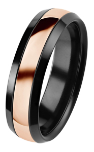 BLACK DUETTO /ROSEGOLD RING