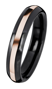 BLACK DUETTO / ROSEGOLD RING