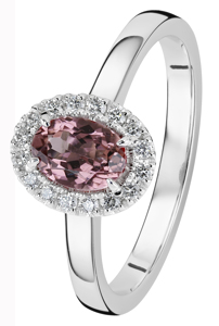 TIMANTTISORMUS PINKILLÄ TURMALIINILLA OLIVIA