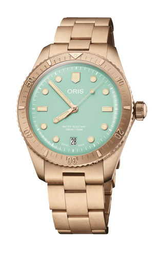 Oris Divers 65 Bronze cotton candy green - Kultakeskus Oy