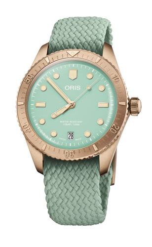 Oris Divers 65 Bronze cotton candy green - Kultakeskus Oy