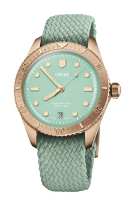 Oris Divers 65 Bronze cotton candy green