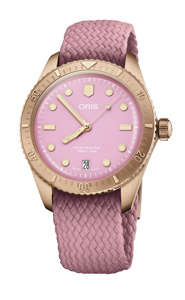 Oris Divers 65  Bronze cotton candy pink