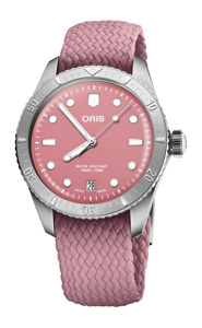 Oris Divers 65 cotton candy pink