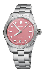 Oris Divers 65 cotton candy pink