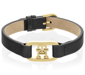 THJ MONOGRAM LEATHER BRACELET