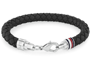 THJ ICONIC BRAIDED LEATHER BRACELET