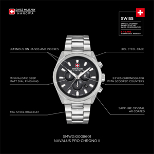 SWISS MILITARY HANOWA NAVALUS PRO CHRONO II - Kultakeskus Oy